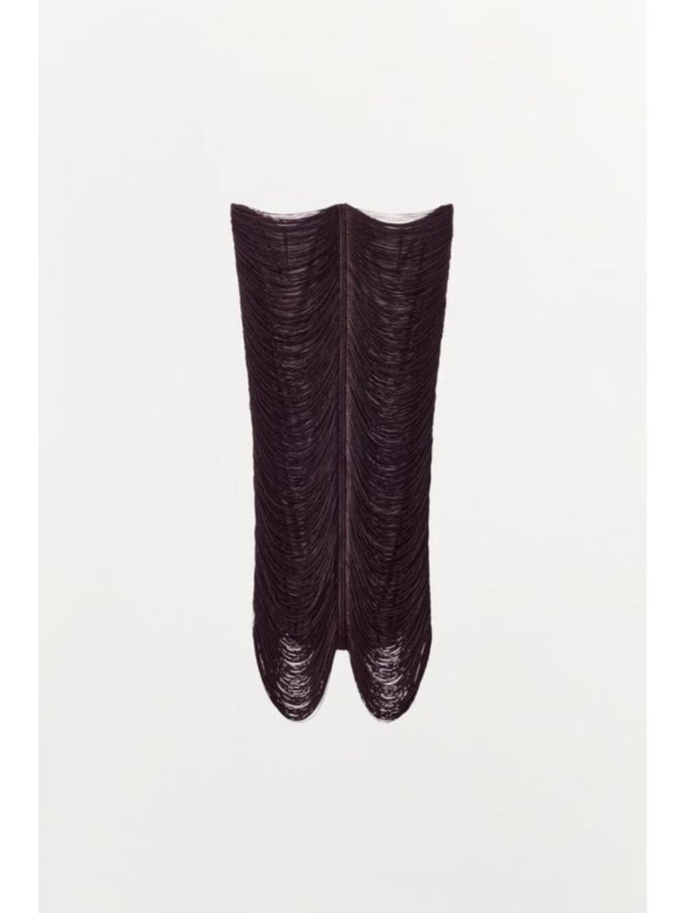 ZARA FRINGED MIDI SKIRT